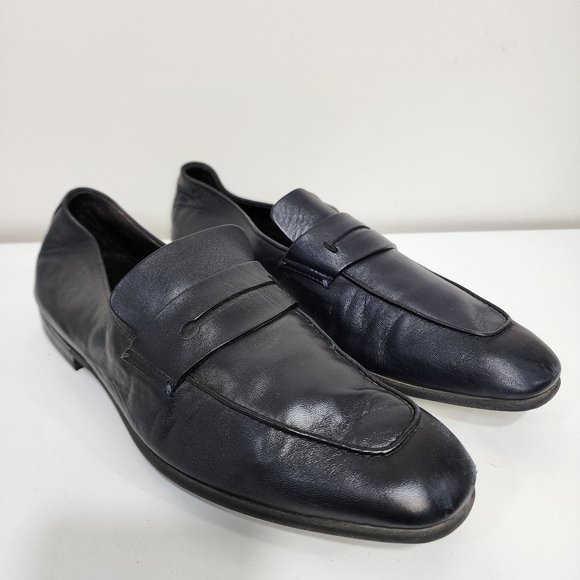 Zegna, deep navy blue leather size 9 - Picture 4 of 10